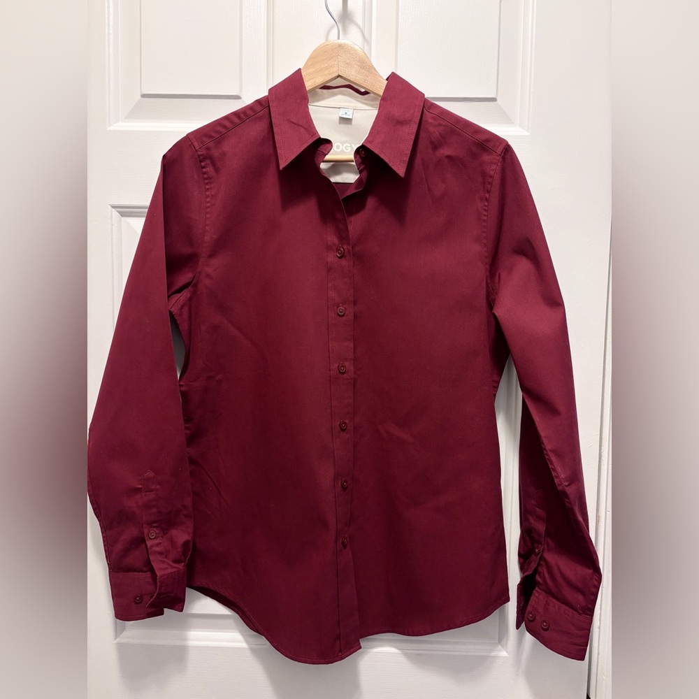 Men's Burgundy Dress Shirt